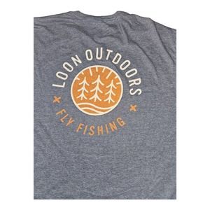 Loon Outdoors T-Shirt Men's 2XL Short Sleeve Dark Gray Graphic Print